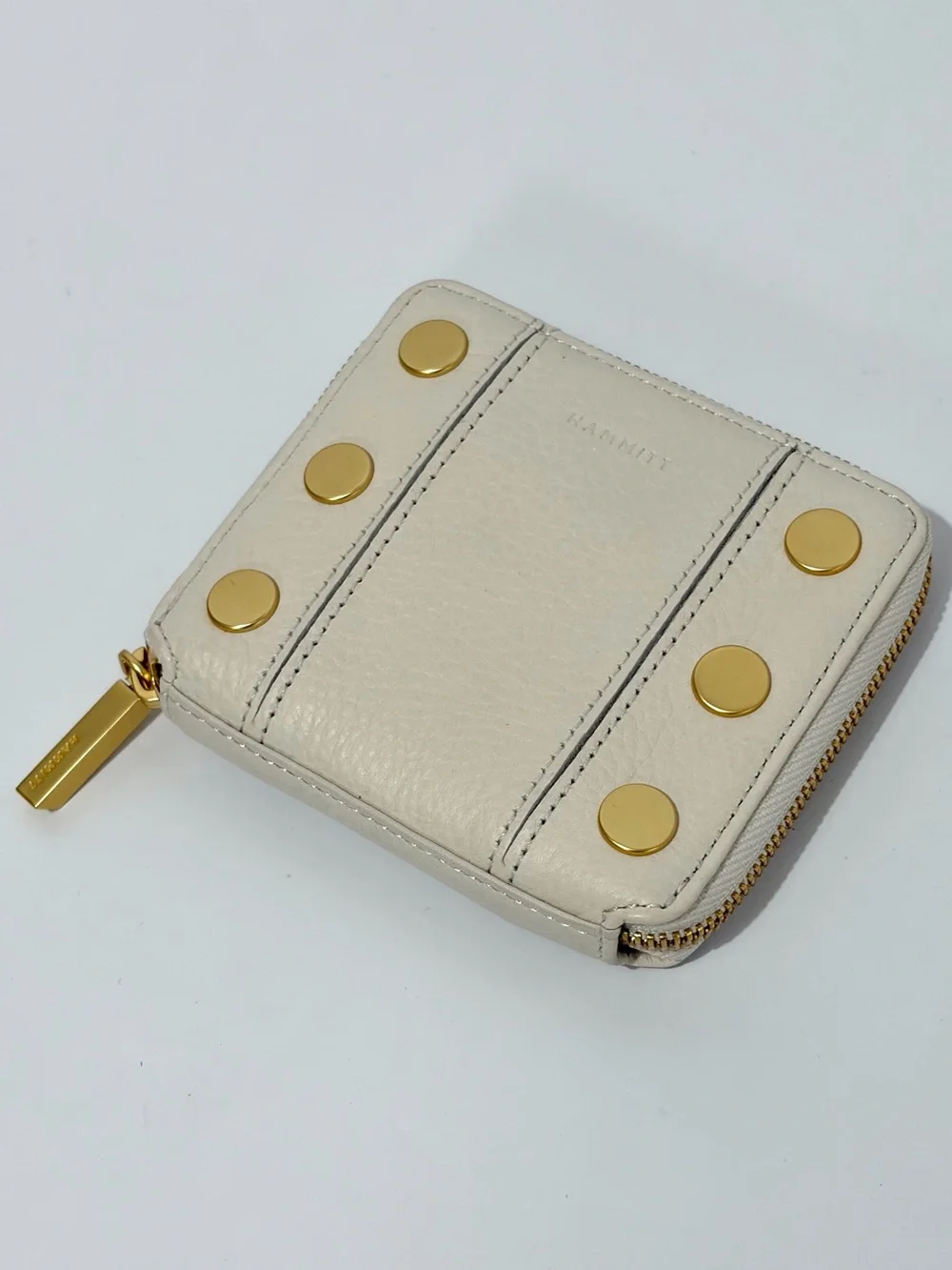 Hammitt 5 North Compact Wallet In Calla Lily With Brushed Gold Hardware Like New